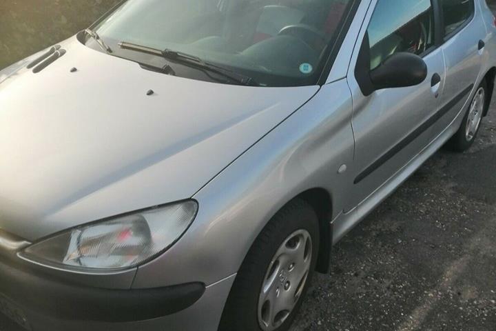 Grå Peugeot 206 fra 2002