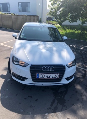 Hvid Audi A3 Sportback fra 2016