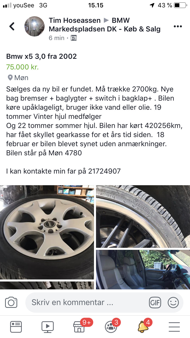 Sort BMW X5 fra 2002