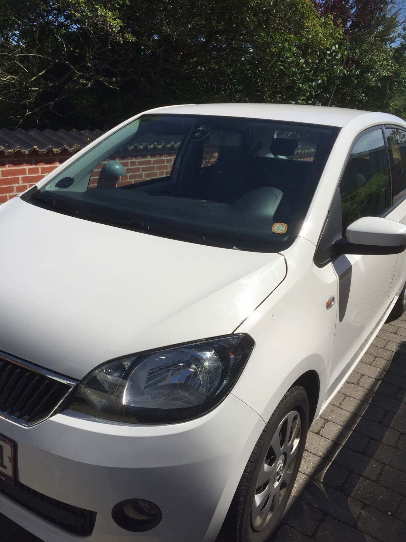 Hvid Skoda Citigo fra 2014