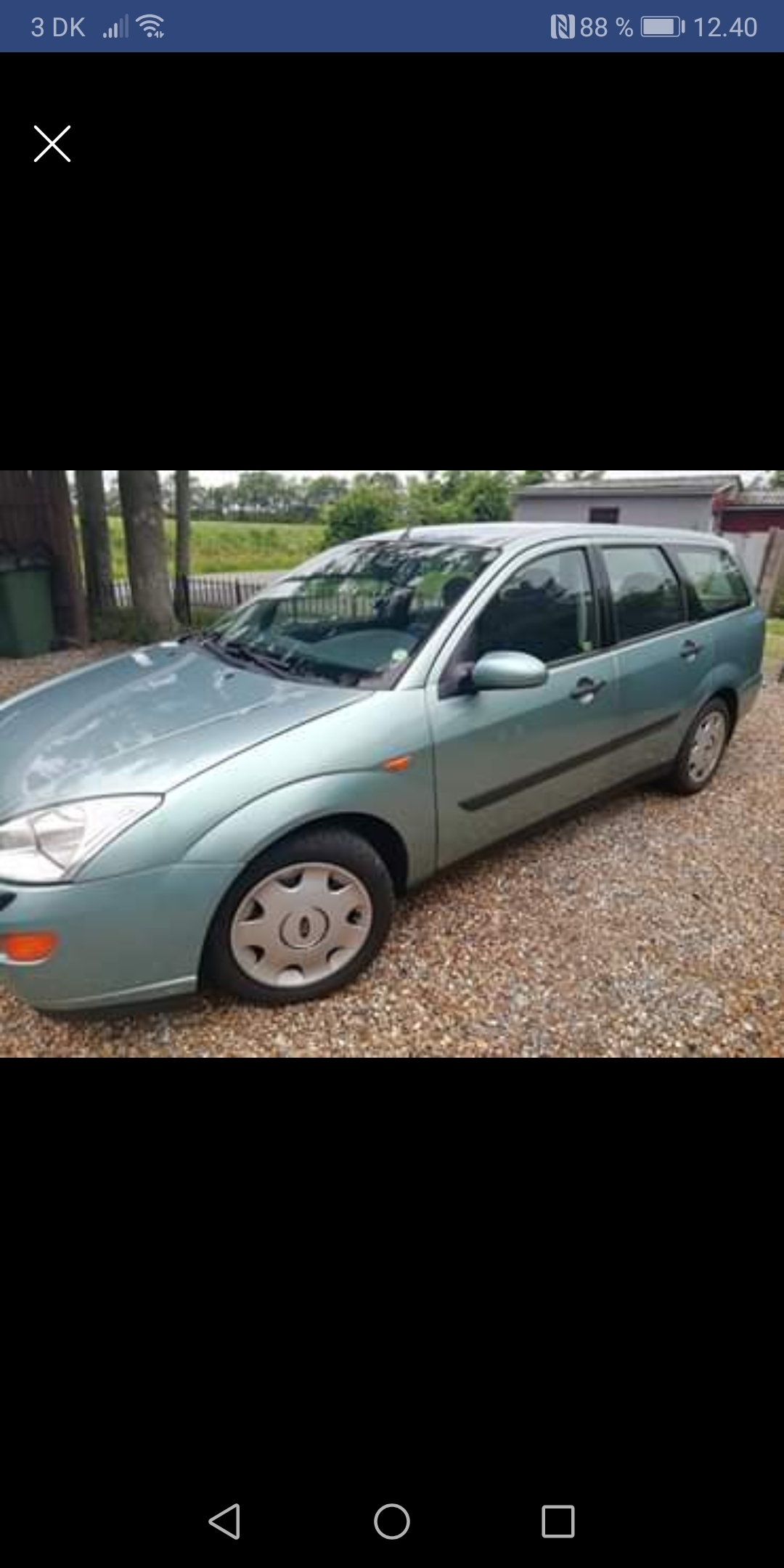 Grøn Ford Focus fra 1999