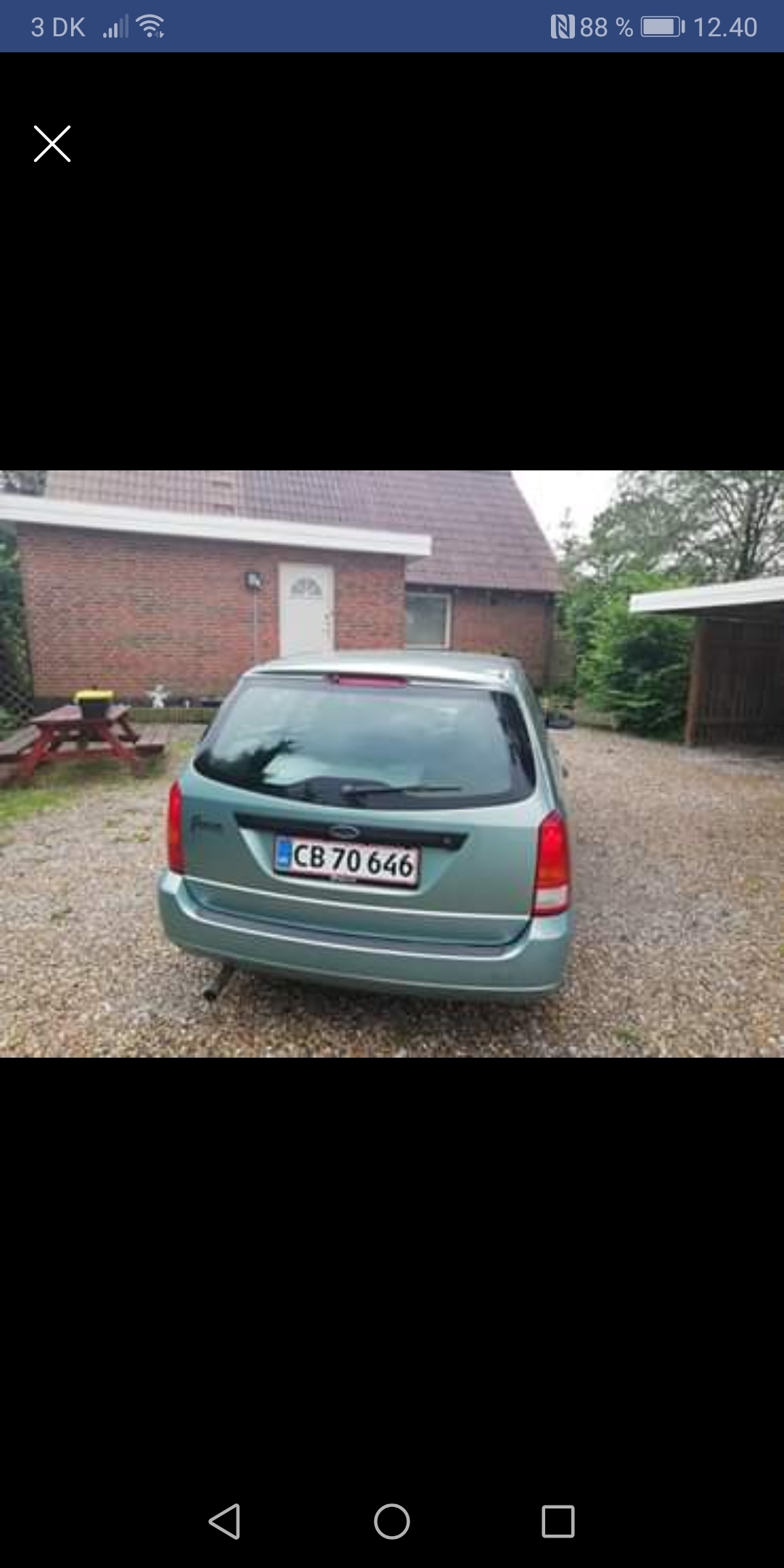 Grøn Ford Focus fra 1999