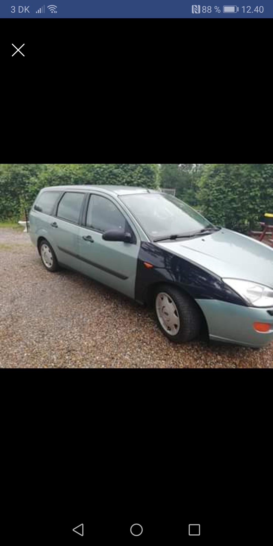 Grøn Ford Focus fra 1999