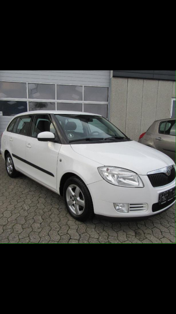 Hvid Skoda Fabia fra 2008