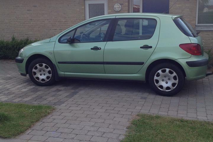 Grøn Peugeot 307 fra 2002