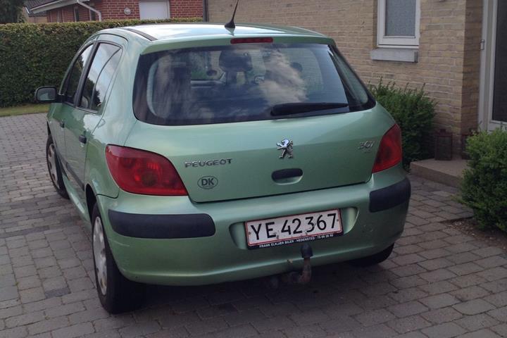 Grøn Peugeot 307 fra 2002