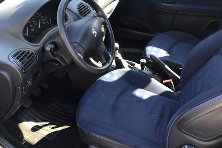 Grå Peugeot 206 fra 2001