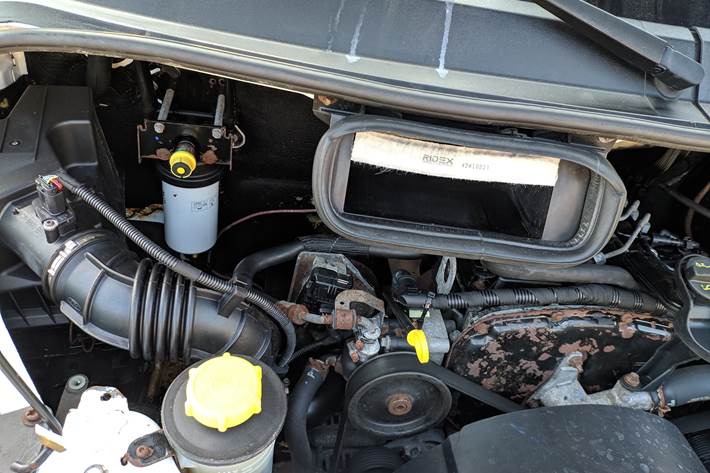 Hvid Ford Transit 350 L3 Van fra 2008