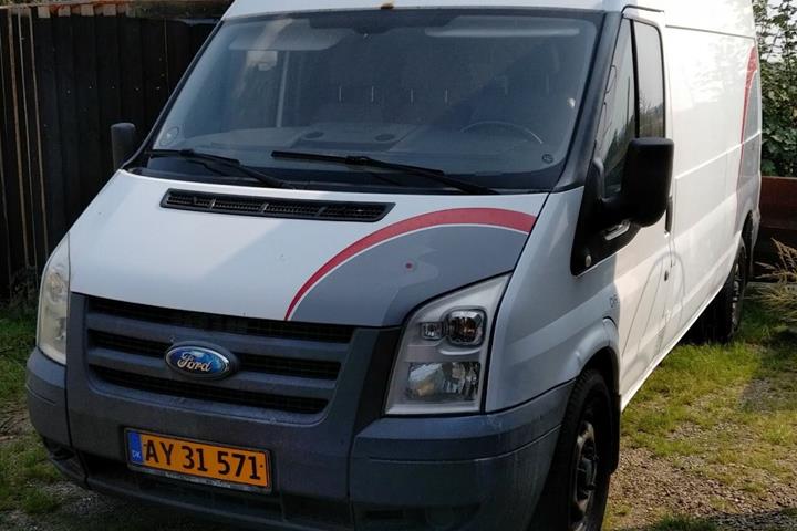 Hvid Ford Transit 350 L3 Van fra 2008