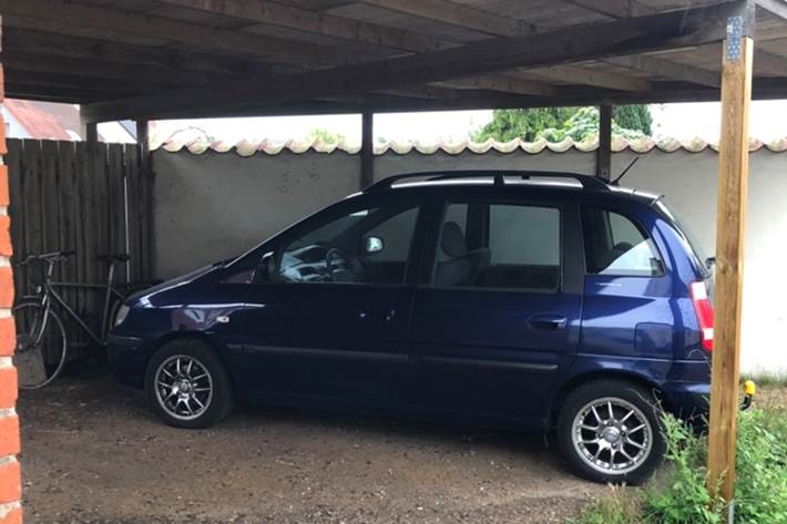 Blå Hyundai Matrix fra 2007