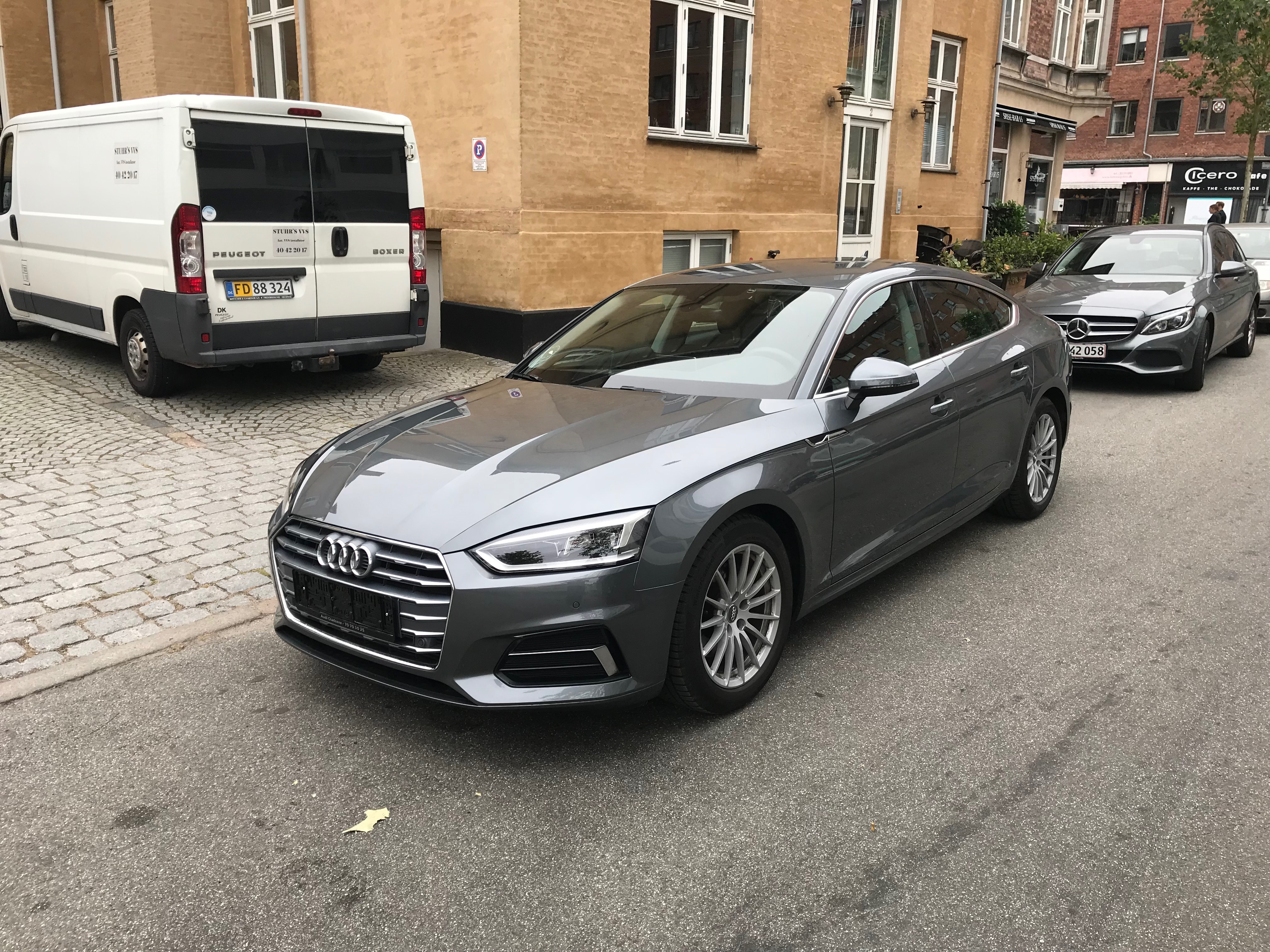 Grå Audi A5 Sportback fra 2018