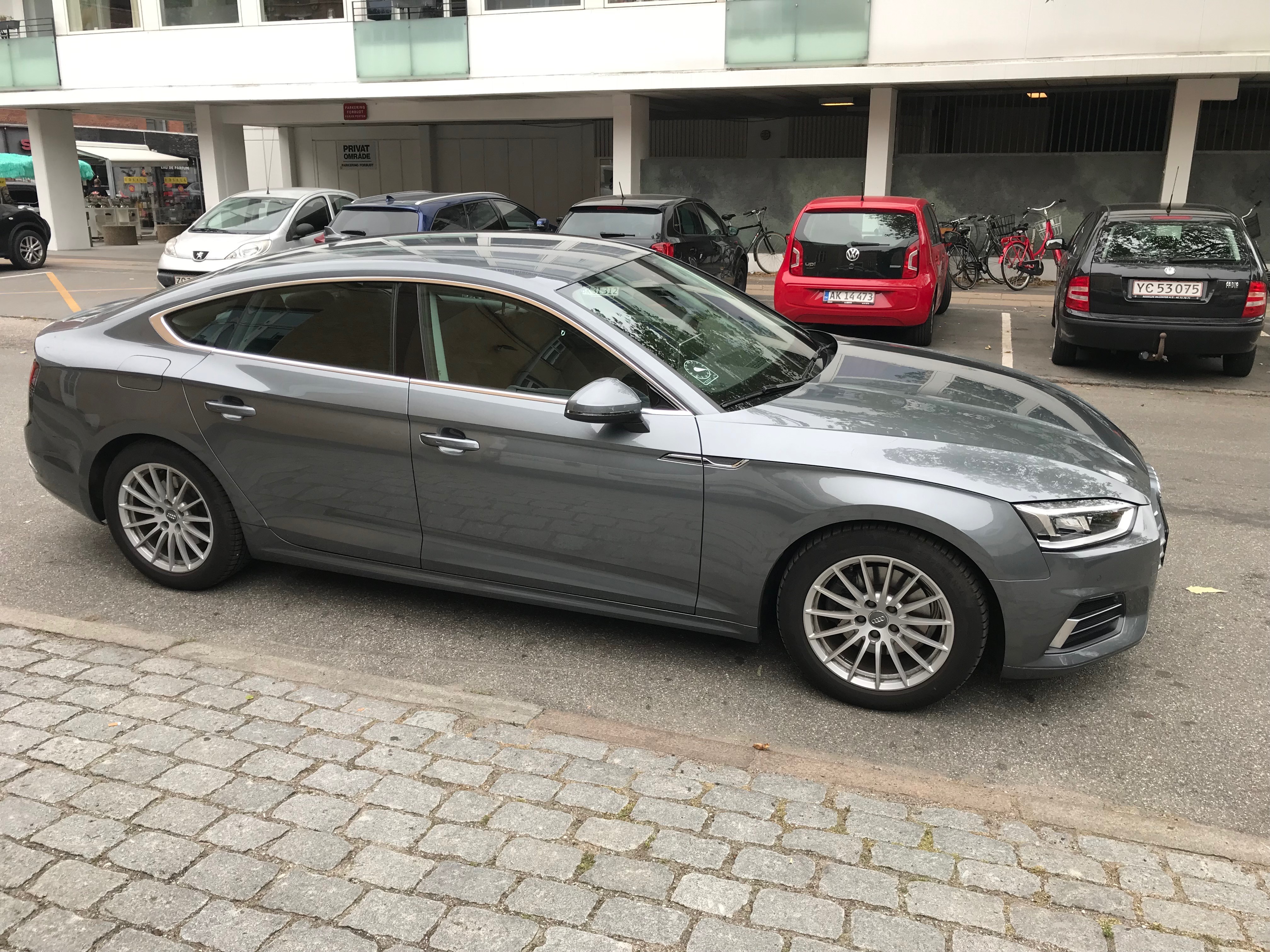 Grå Audi A5 Sportback fra 2018