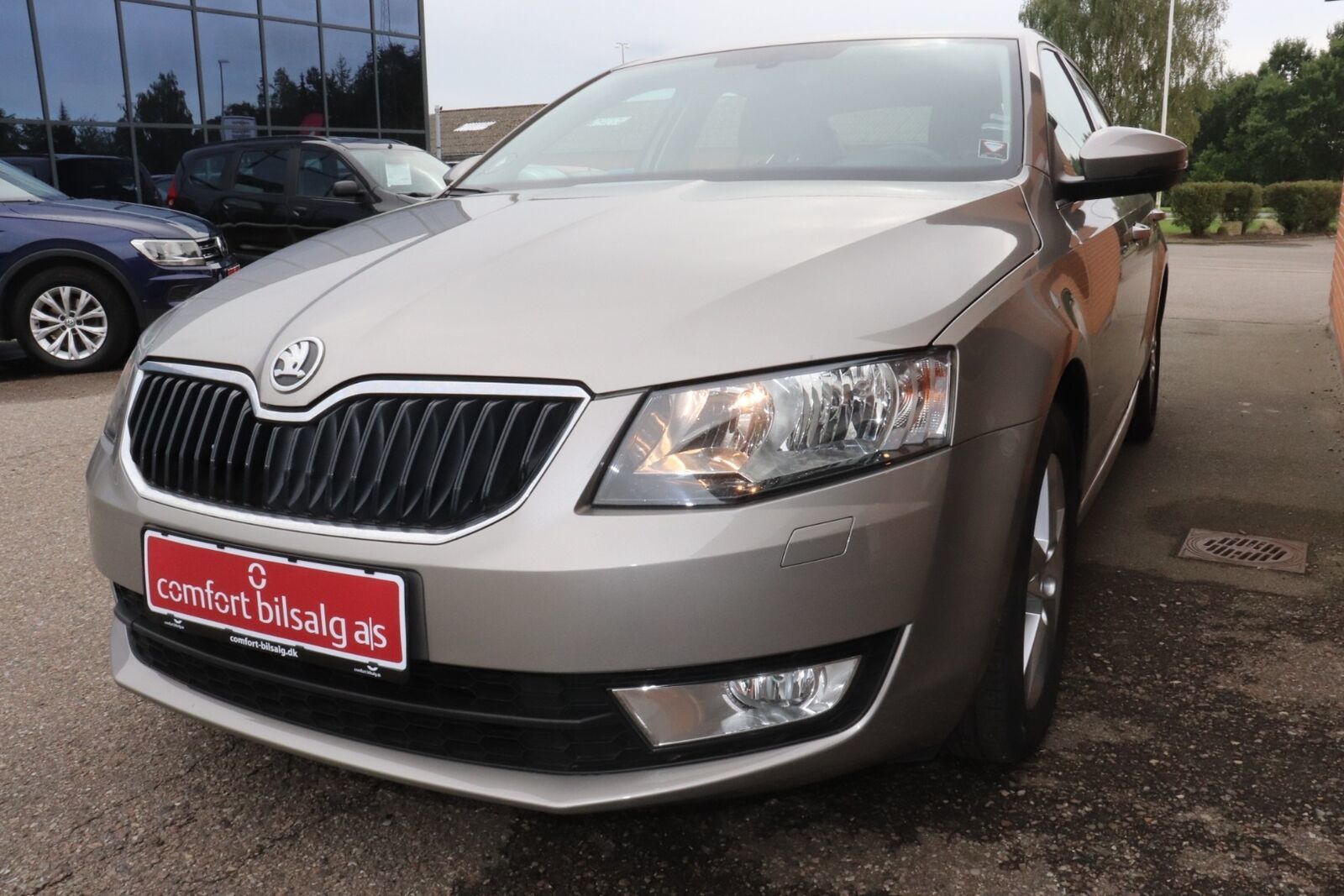 Grå Skoda Octavia fra 2014