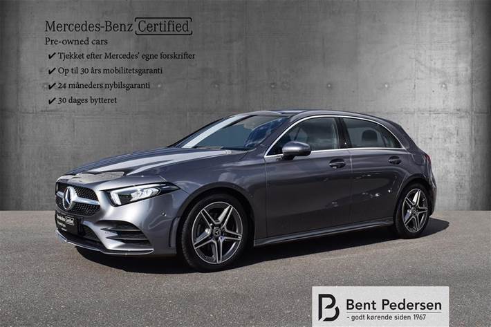 Grå Mercedes A180 d fra 2019