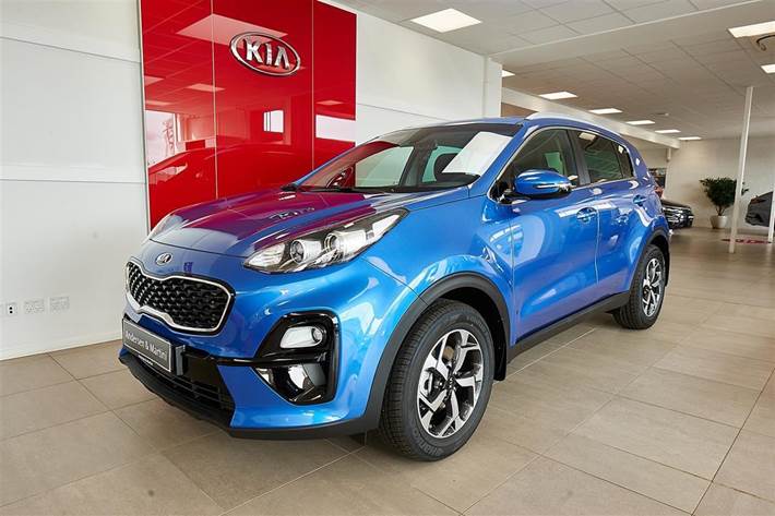 Blå Kia Sportage fra 2020