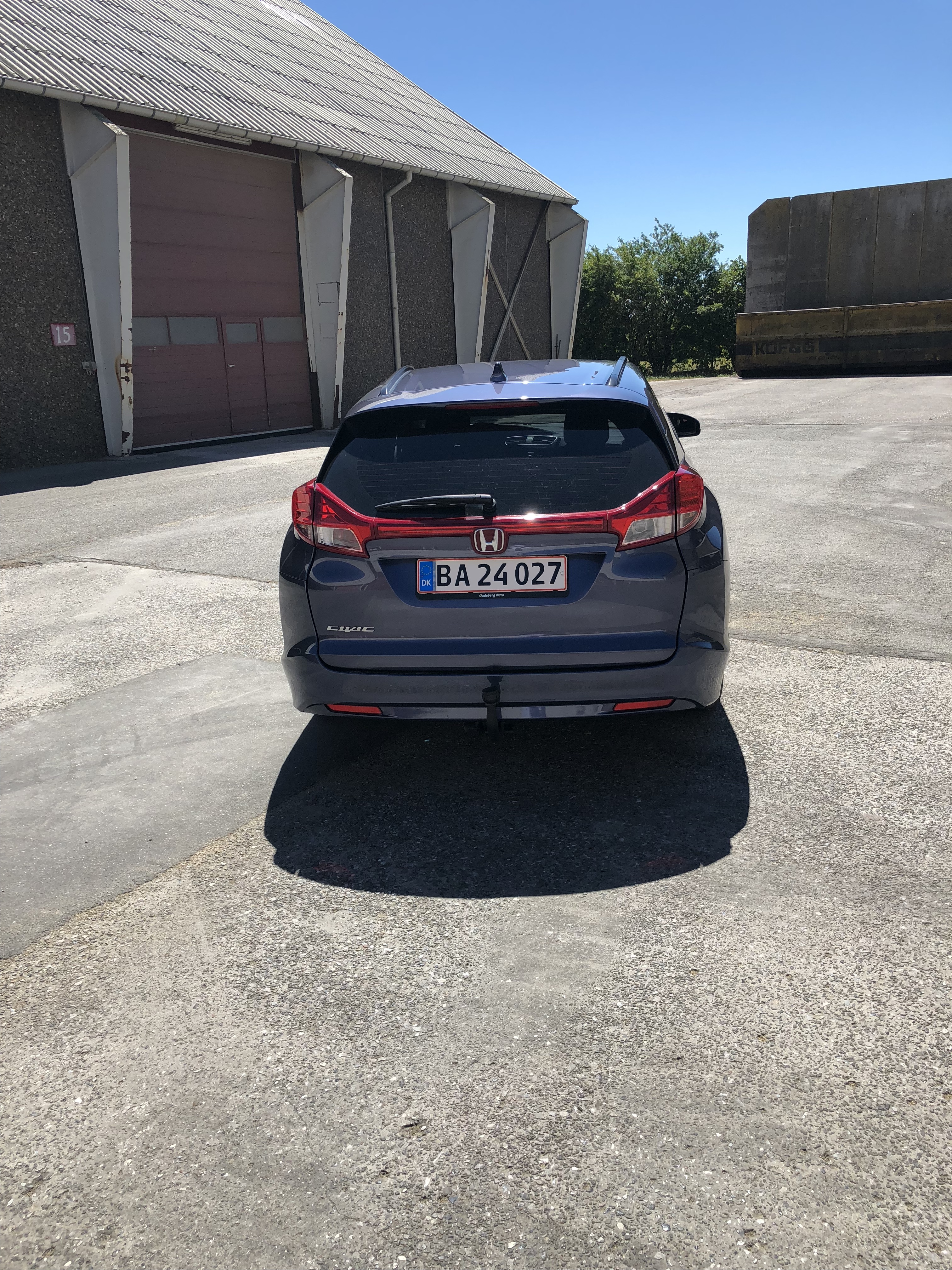 Blå Honda Civic fra 2016