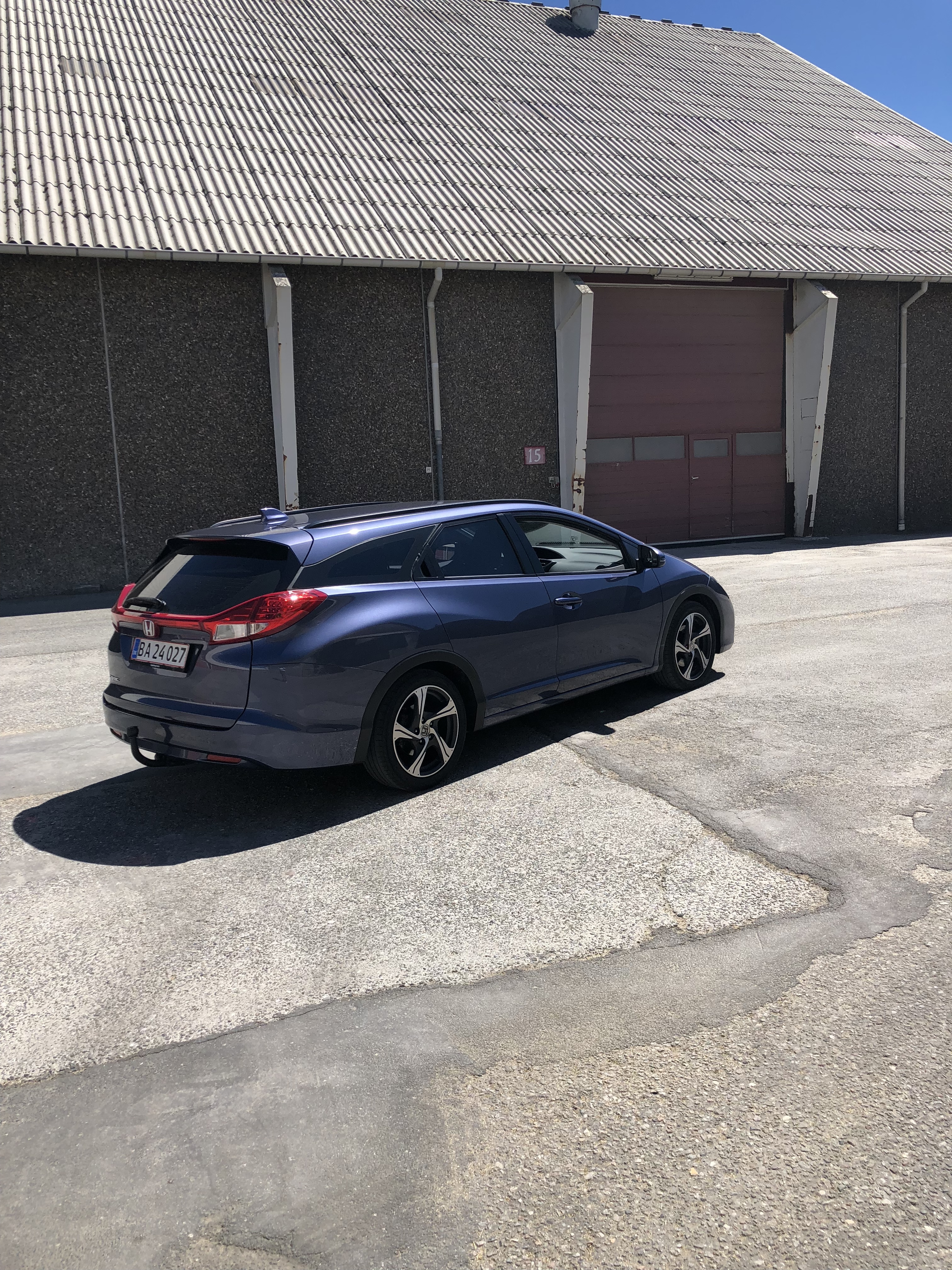 Blå Honda Civic fra 2016