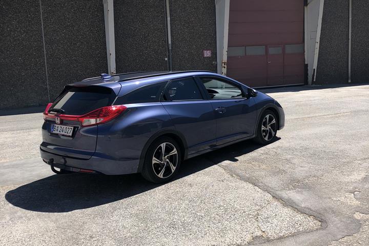 Blå Honda Civic fra 2016