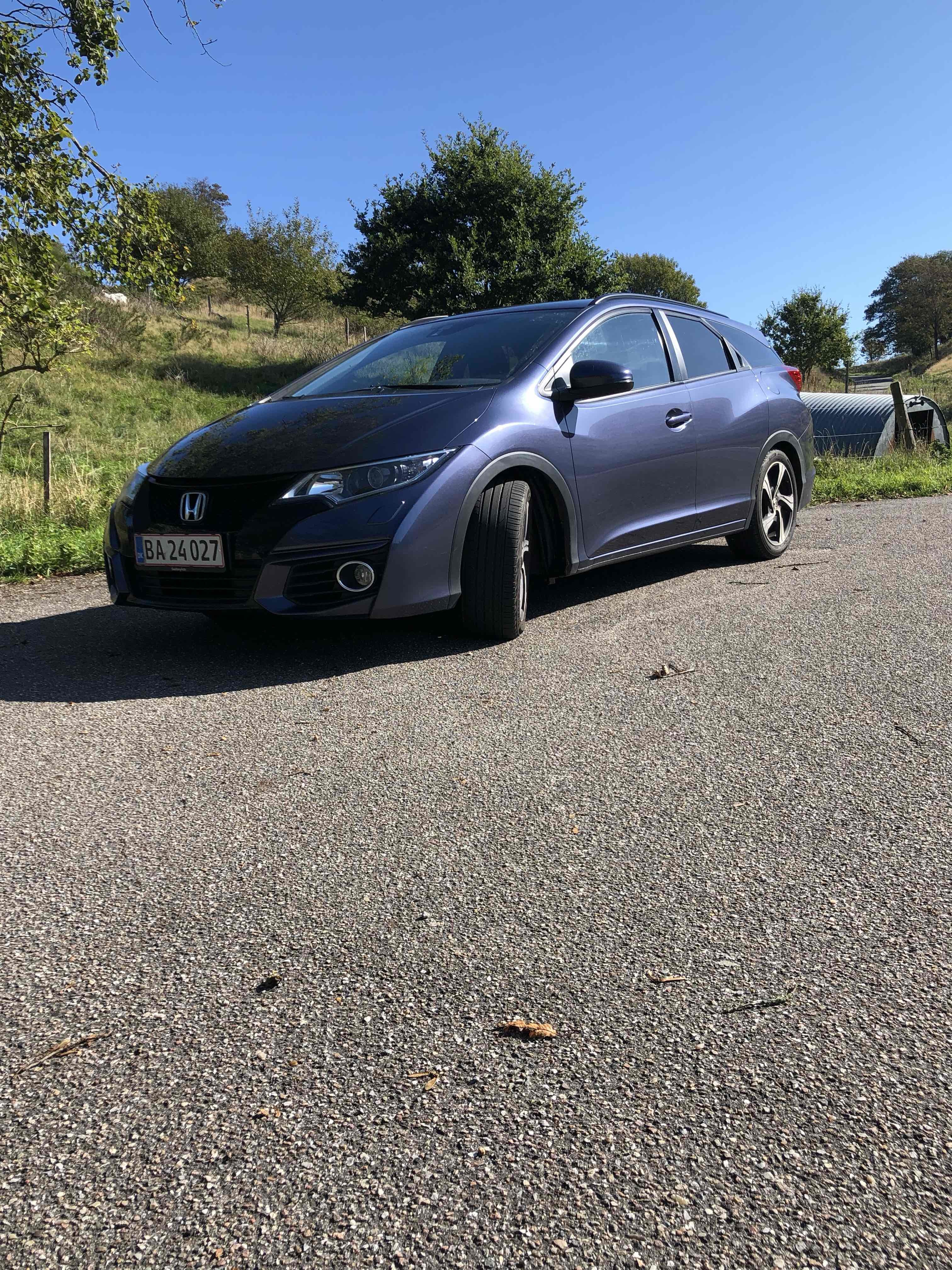Blå Honda Civic fra 2016