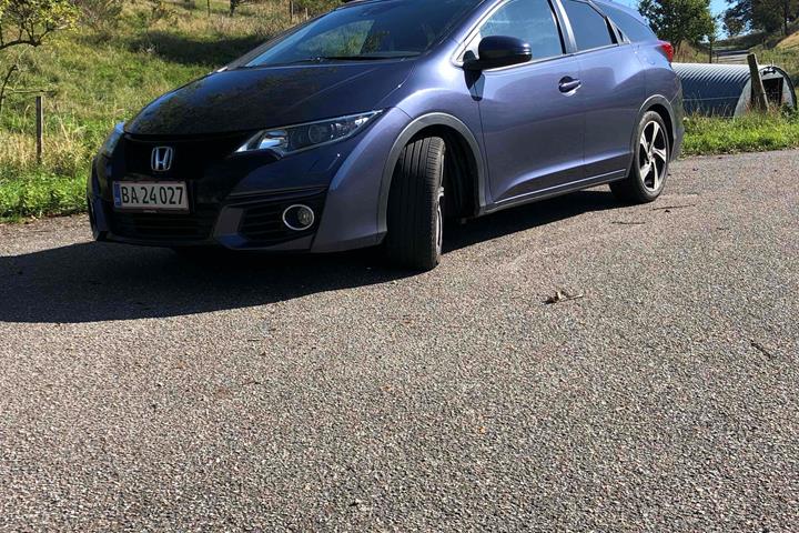 Blå Honda Civic fra 2016