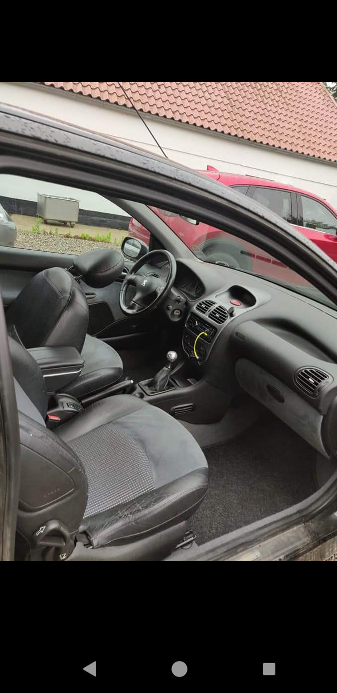 Sort Peugeot 206 fra 1999