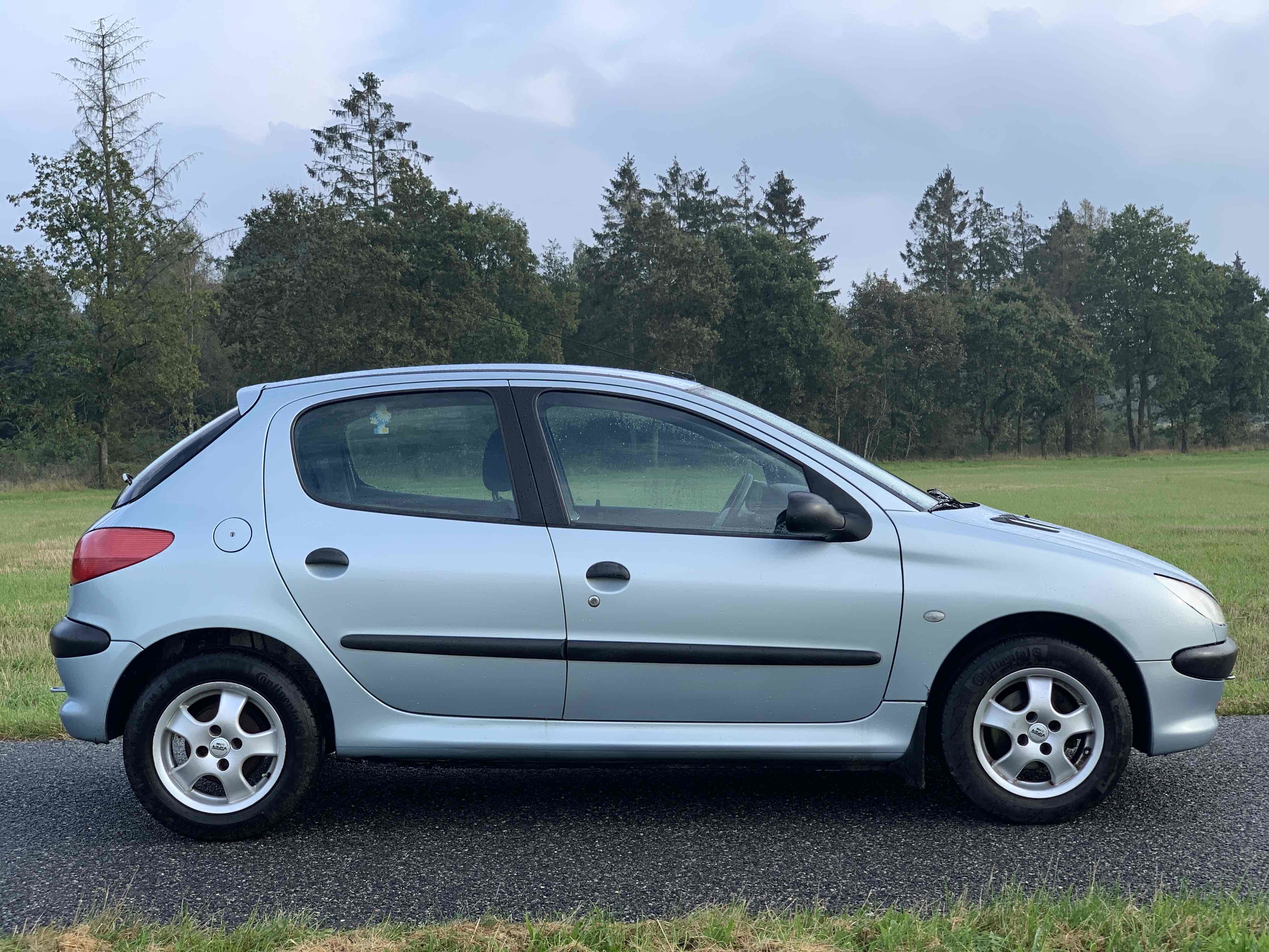 Blå Peugeot 206 fra 2001