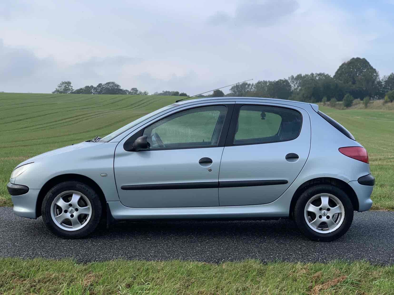 Blå Peugeot 206 fra 2001