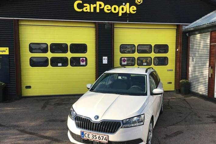 Hvid Skoda Fabia fra 2019