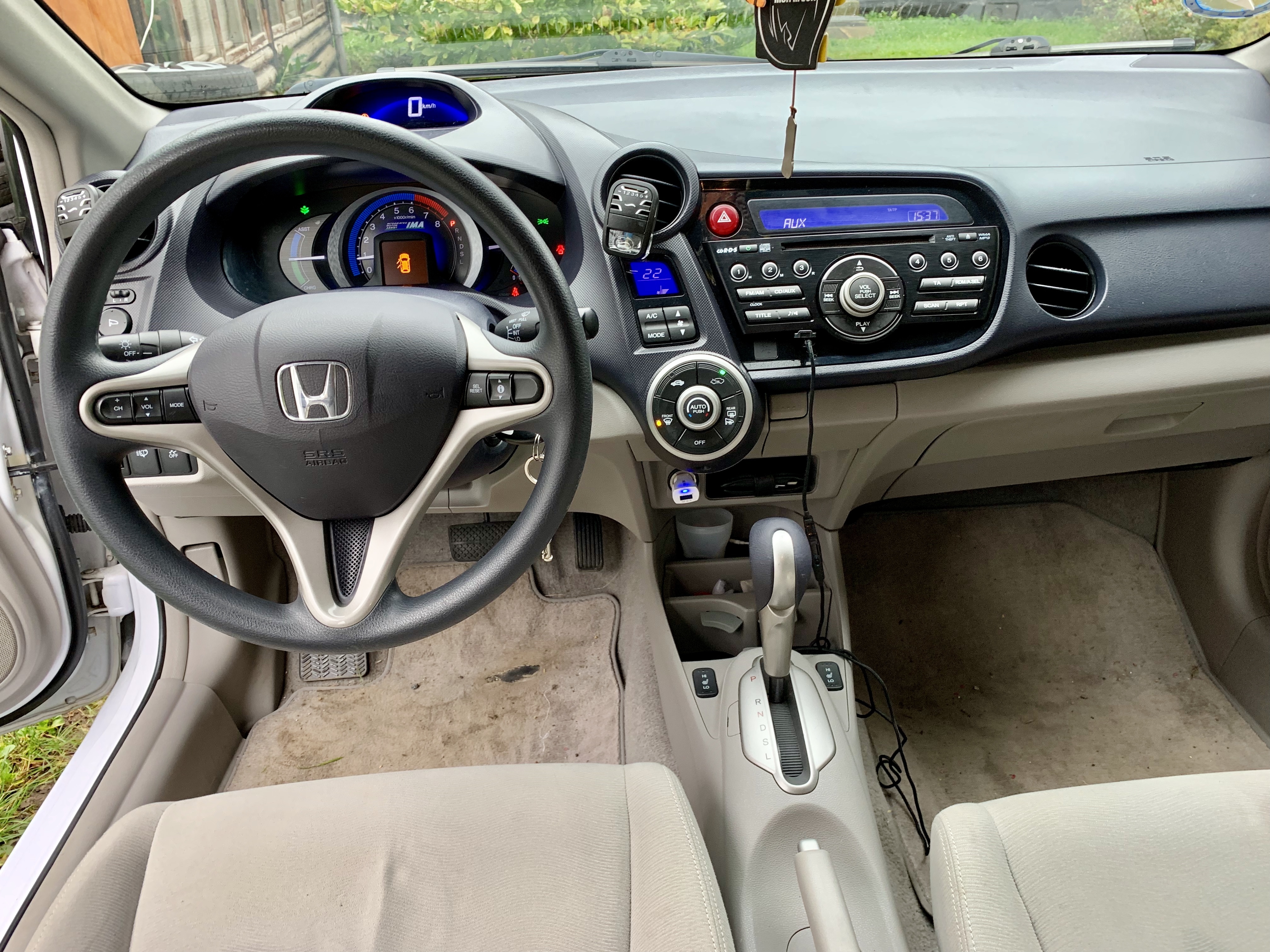 Hvid Honda Insight fra 2010