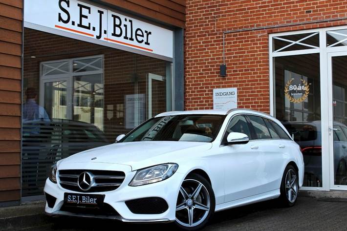 Hvid Mercedes C200 d fra 2016