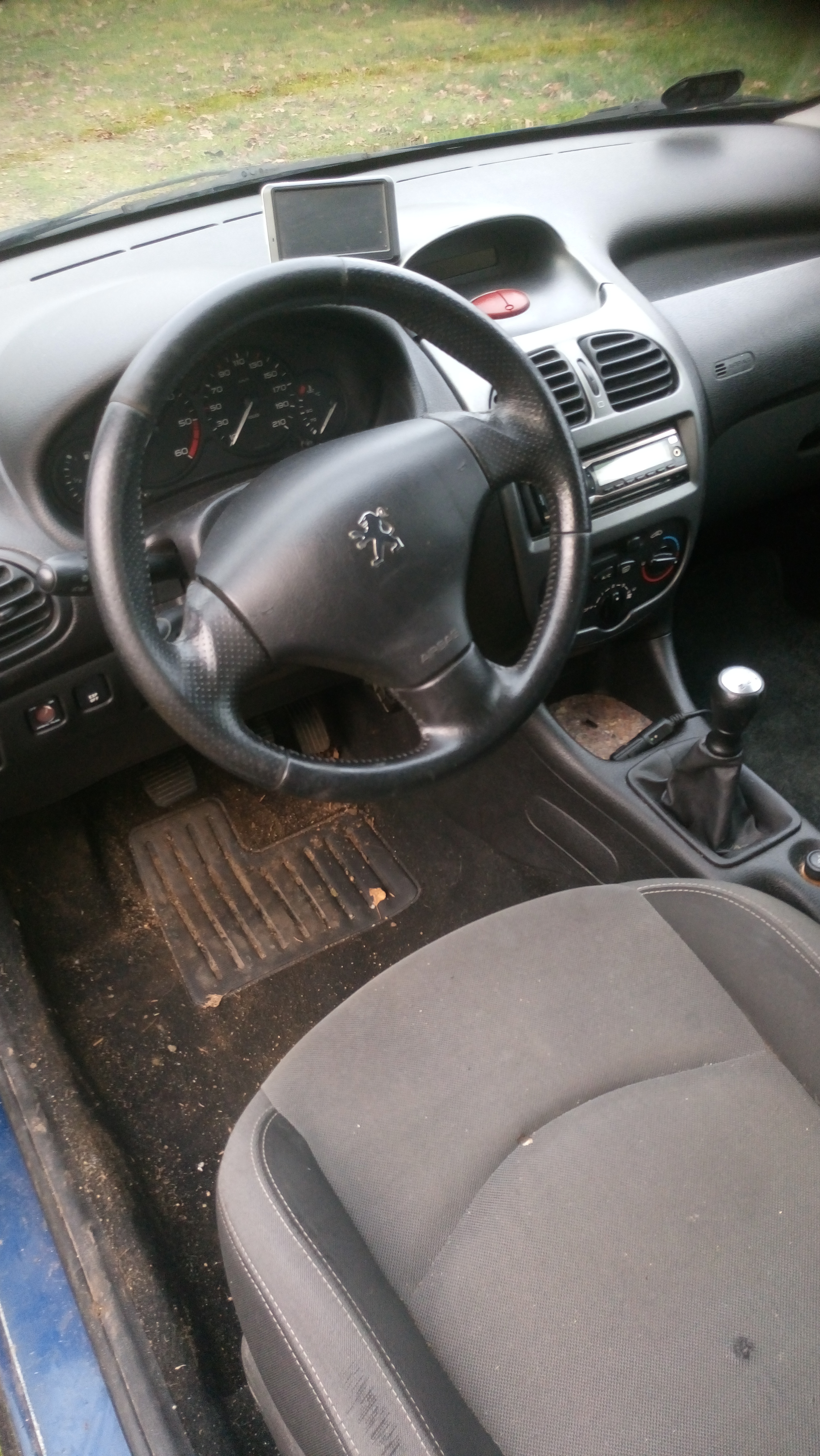 Blå Peugeot 206 fra 2006