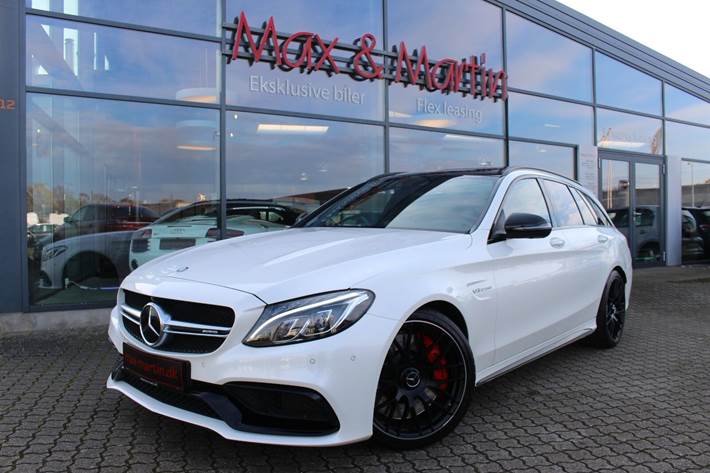 Hvid Mercedes C63 fra 2015