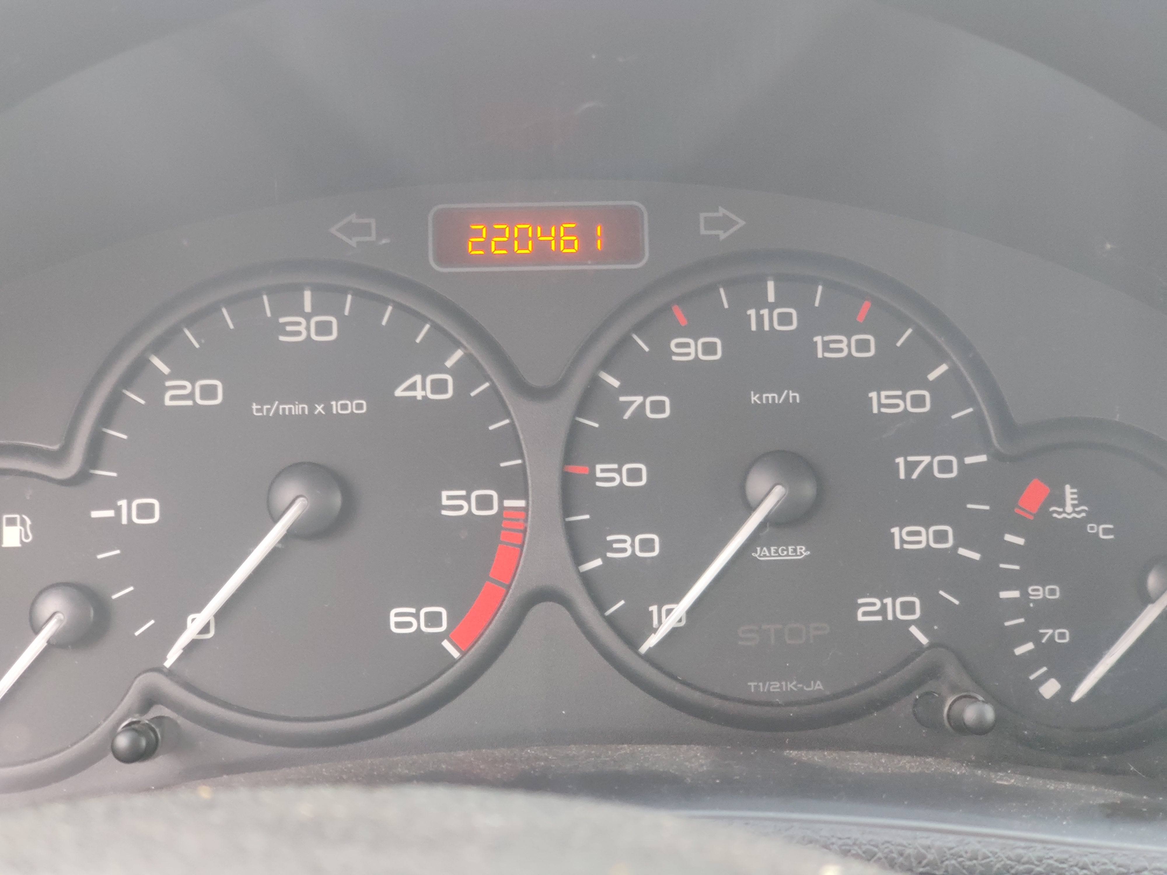 Blå Peugeot 206 fra 2006