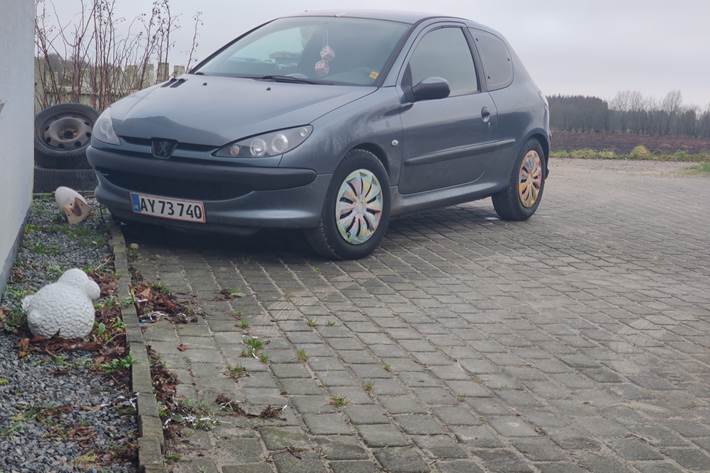 Blå Peugeot 206 fra 2006