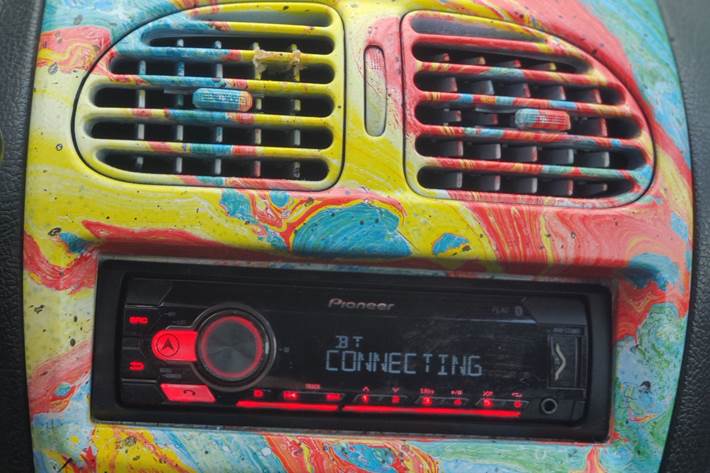 Blå Peugeot 206 fra 2006